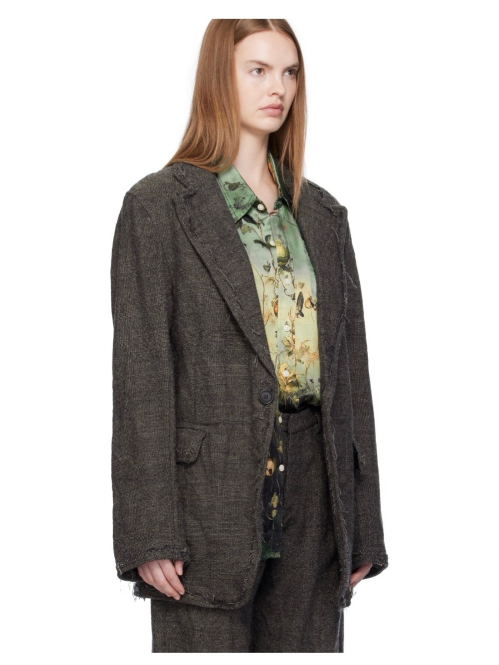 $1698 R13 Frayed Edge Oversized Ragged Blazer XS - Picture 5 of 16